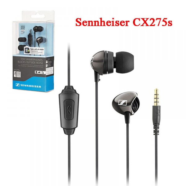 Original Sennheiser CX275s In Ear-hörlurar med/ fjärrkontroll &amp; Mikrofon för surfplattor