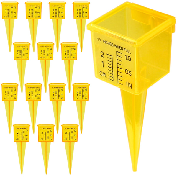 Regnmätare utomhus, 1,5 tum sprinklermätare gräsvattenmätare för regn med bred mun vattenmätverktyg för trädgård gräsmatta dekoration 3 Pcs