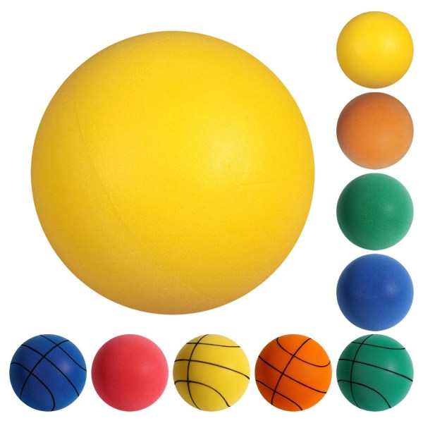Silent Basketball - Hanterar tyst inomhusdribbling - Hush Handle Foam Ball - Noise Training Basket Topp 100 julklappar 24CM Orange