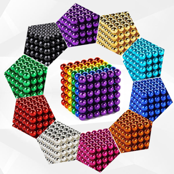 Magnetleksaker Färgglada magnetiska pusselleksak för tidig utbildning 3mm 1000pcs