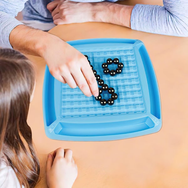 Magnetic Stone Game - Interaktiv pedagogisk leksak för barn - Förbättrar logiken, hand-öga-koordination - Family Checkers Brädspel