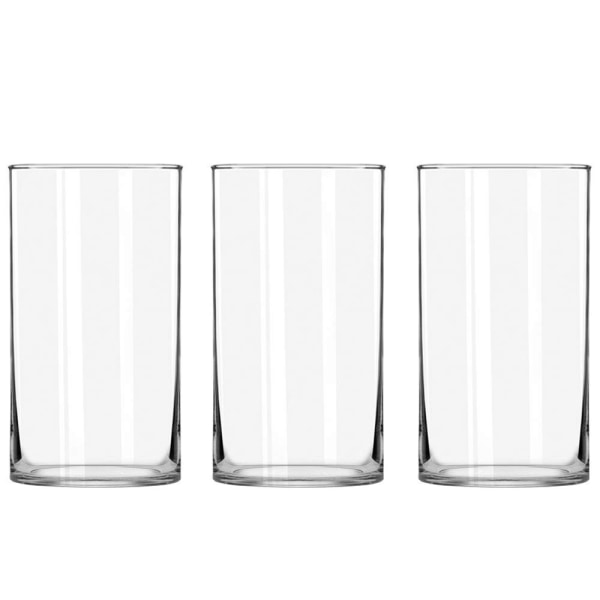 3-pak klare glascylindre vaser, blyfri krystal drikkeglas. Vandglas, Mojito glaskopper, Tom Collins Bar glasvarer 450ml65x150mm