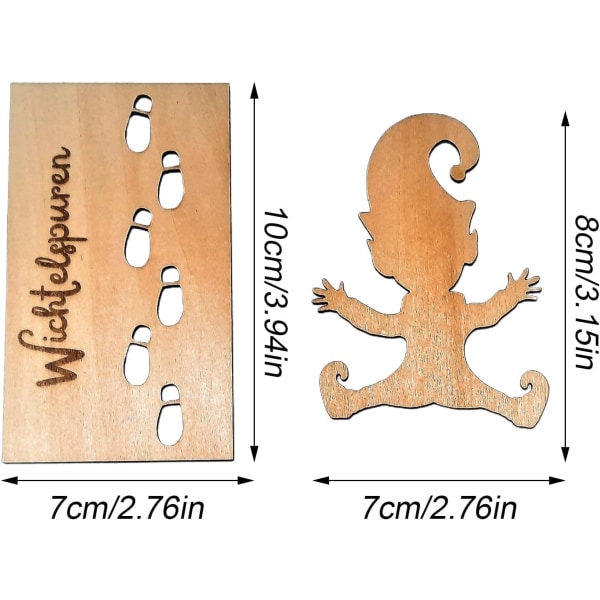 Gnome Footprint Stencil Set - Festliga Gnome Dörr- och fönstertillbehör - Perfekta juldekorationer för en nyckfull touch Footprints