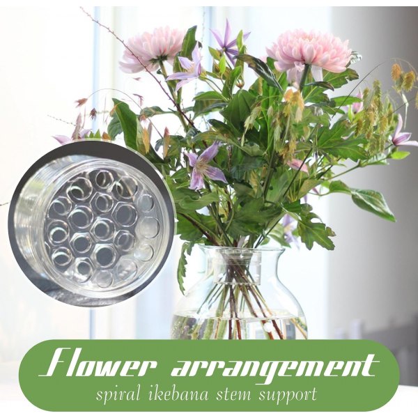 2024 Ny spiral Ikebana stamhållare, blommönster för vas Elegant Centerpiece Design Company, fest, Mors dag Blomsterarrangemang 2.8X1.8 IN