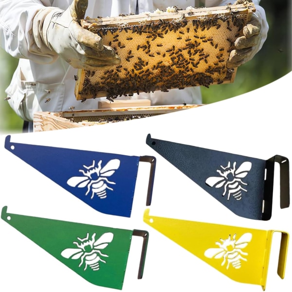Mehiläispesän tarkastusteline, 2 kpl mehiläispesän kehyksen pidikettä, ruostumattomasta teräksestä valmistettu mehiläispesän kehyksen orsi, mehiläiskehyksen pidike, mehiläispesän mehiläispesän jalusta, mehiläispesän jalusta Blue