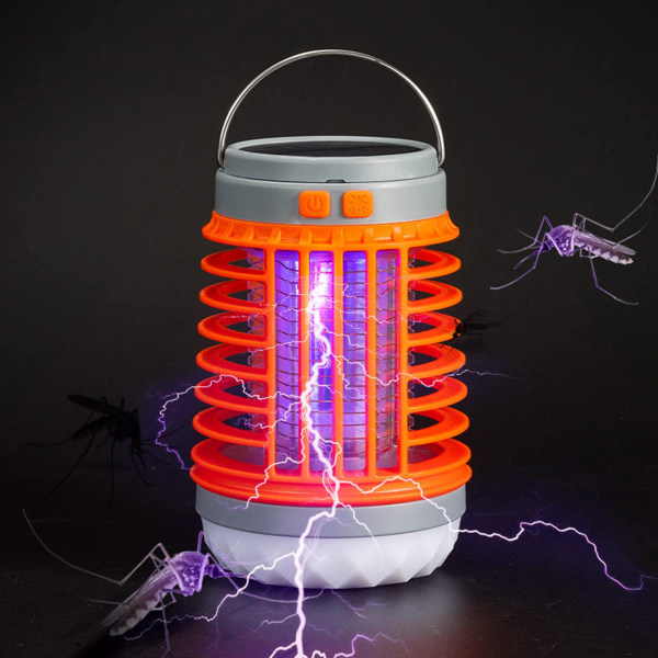 Mosquito Killer, 2024 Ny Solar Outdoor Vandtæt Mosquito Killer Lampe, bærbar velegnet til hjemmehave, camping og picnic Orange belt hook 1 piece