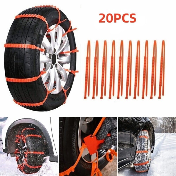 20X Wheel Tire Snow Antisladdkedjor för Car Truck SUV Emergency Universal