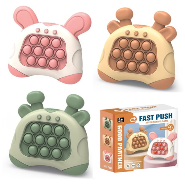 Light-Up Pop Fidget Game - Sensoriska leksaker för barn - Bubble Pattern Popping Game - Tap Tap Smart Fidget - Pop Push It Game Controller Machine pink
