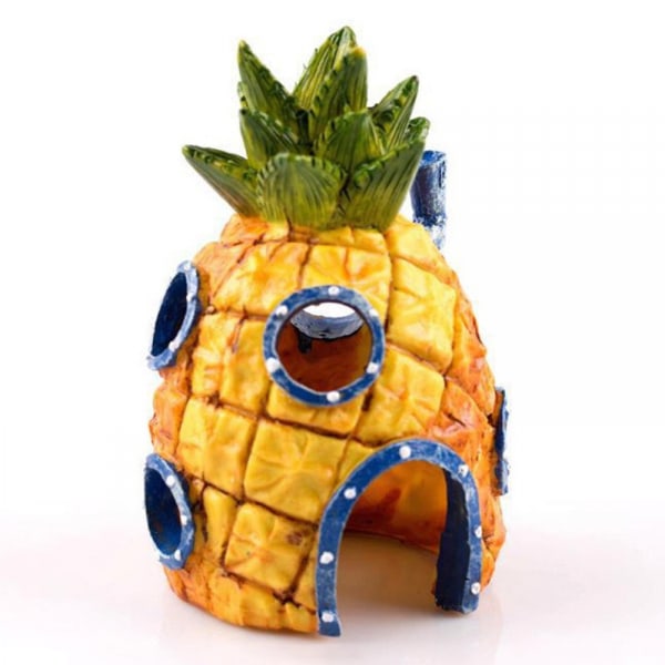 akvarium Ananas Svampbob prydnad akvarium hus fisk gömmer inredning leveranser King Crab Castle Restaurant