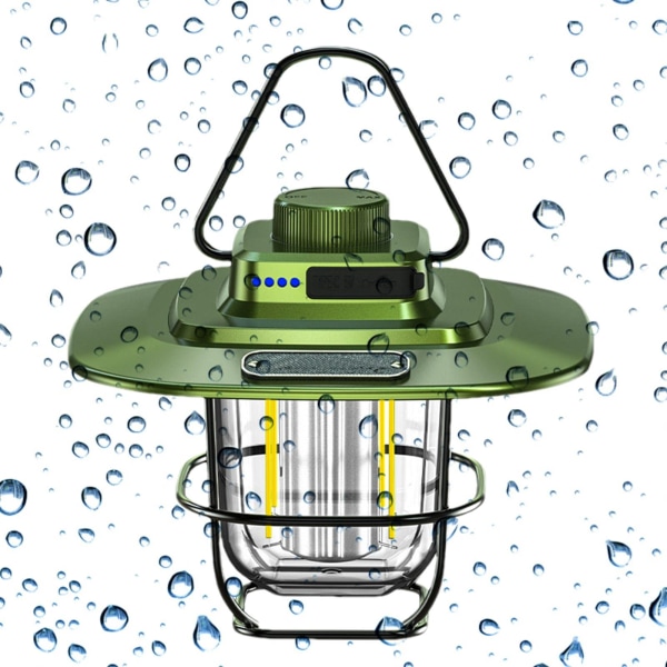2st Retro campingljus LED tältljus Retro campingljus LED campingljus Bärbar utomhuslampa Vattentätt batteri A