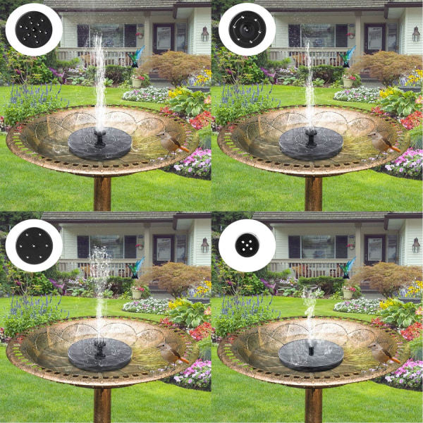 Solar fågelbad fontän pump, oberoende flytande fontän pump, lämplig för utomhus fågel bad trädgård damm pool