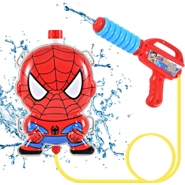 Spider Backpack Water Gun - Morsomt utendørs leketøy for barn og voksne, 1,3 liters kapasitet, perfekt for vannkamper på stranden og i bakgården