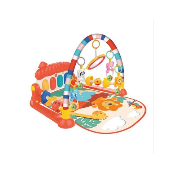 Baby Lekmattor Musikalisk aktivitetscenter Kick & Play Piano Gym Tummy Time Vadderad matta för nyfödda toddler Red Megajoy AU