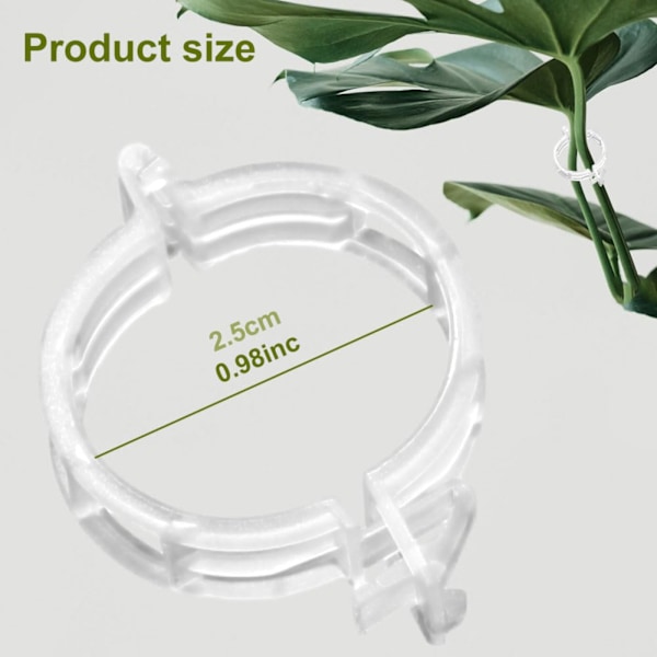 2024 Upgrade Plant Support Clips: Sikrede plastik Clips til klatreplanter, grøntsager, tomater, vinstokke white 200pcs