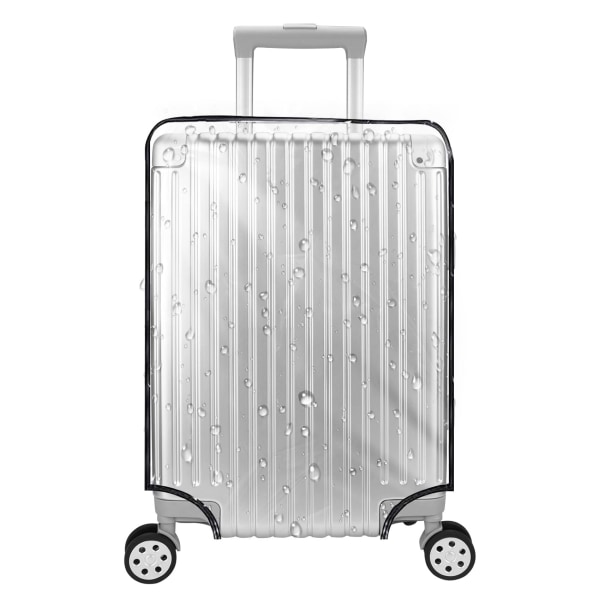 Transparent resväskefodral, resväska cover, PVC resväskefodral, vattentät, genomskinlig, dammtät 24inch