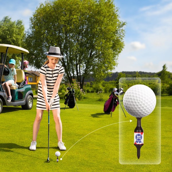 Golf tee -olutpullo käsintehty, kestävä kierrätettävä muovinen golf-tee-tarvike, hauska golflahja miehille, isille, golfaajille, 3,5 tuumaa pitkä Light Brown Type A