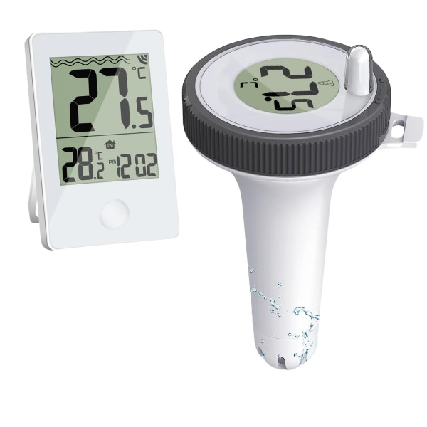 Flydende trådløst pooltermometer: Digitalt IPX8 vandtæt termometer til svømmebassiner, boblebade, akvarier