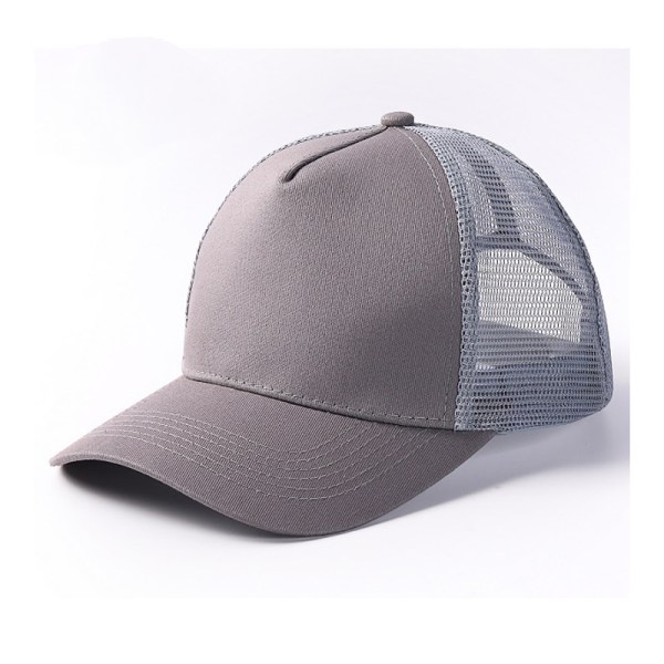 Verdens beste Trucker Hat Blank - 109 tilgjengelige farger - Engros og Bulk Klassisk High Crown Mesh Back Trucker Hat grey