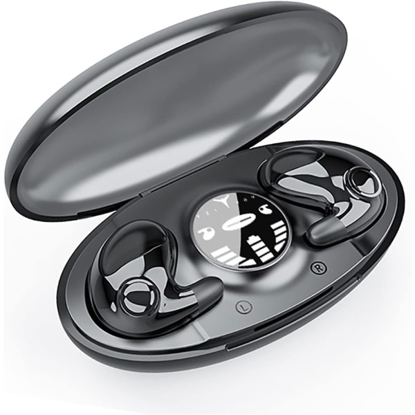 Invisible Sleep Trådlösa hörsnäckor - IPX5 Vattentät - Sense-Free att bära - Bluetooth 5.3 - Touch Control - Trådlöst case black