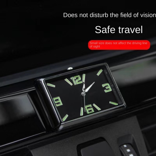 Bilklokke digital klokke bil firkantet klokke dashbord miniklokke liten lås kvartsdigital chevrolet