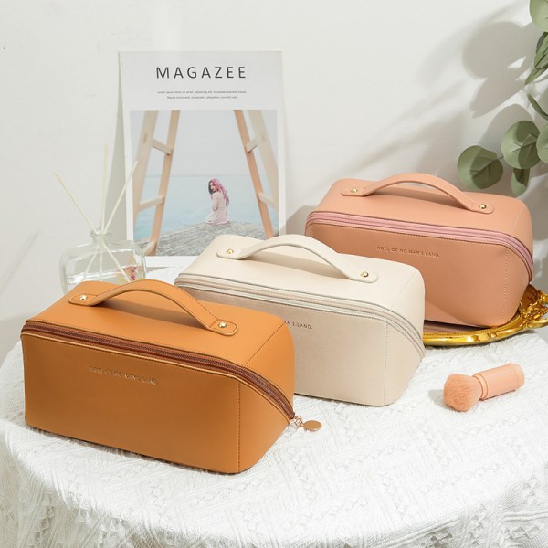 Kosmetikväska / Nödvändigt - Kosmetikväska - Bärbar design - Sminkväska Beige/Svart/Rosa/Brun Mocha Brown