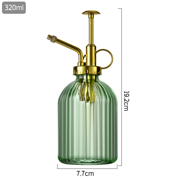 Glass Plant Mister Spray Bottle, Grønn Glass Vann Spray Bottle med Gull Topp Pumpe Liten Vannkanne, Liten Plante Sprayer Mister yellow