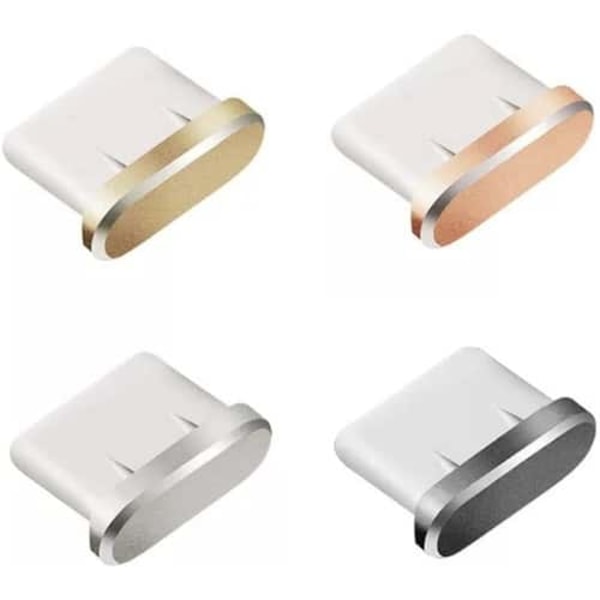 Paket med 4 USB Type-C dammskydd USB Type-C dammskydd Anti- cover, passar de flesta Android-enheter och andra USB Type-C-enheter