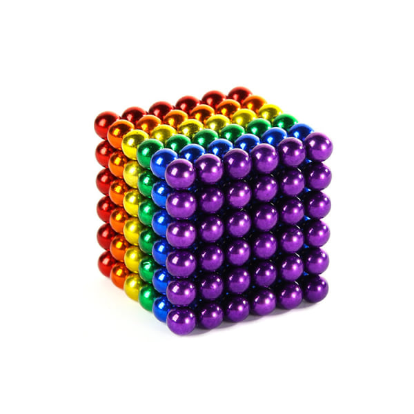 Magnetleksaker Färgglada magnetiska pusselleksak för tidig utbildning 3mm 512pcs