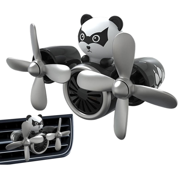 Bedårende Pilot Animal Car Air Freshener med roterende propell - Aromaterapi diffuser for biluttak Erha