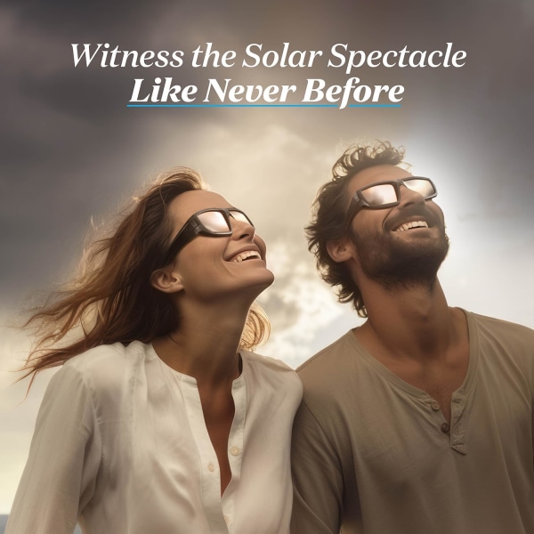 Solförmörkelseglasögon, hållbara plastförmörkelseglasögon för direkt solbeskådning 2PCS