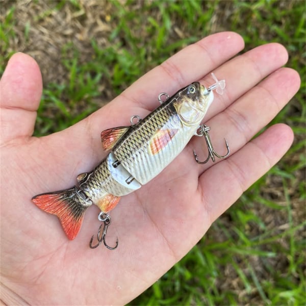 Fiskelokke Multi-Joint Fish Fishing Kit Langsomt synkende Realistisk svømmelokke Ferskvands- og saltvands Crankbait til bas ørred Bas lokke 18