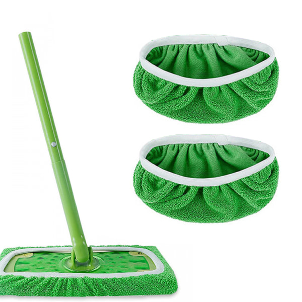 Kompatibel Swiffer Sweeper Mop ersättningsdynor, trasor för Swiffer golvmopp, återanvändbart cover 2PCS