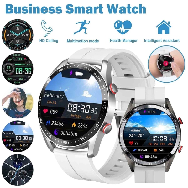 Smart Watch Herr Dam Vattentät Smartwatch Bluetooth Call for iPhone Samsung B