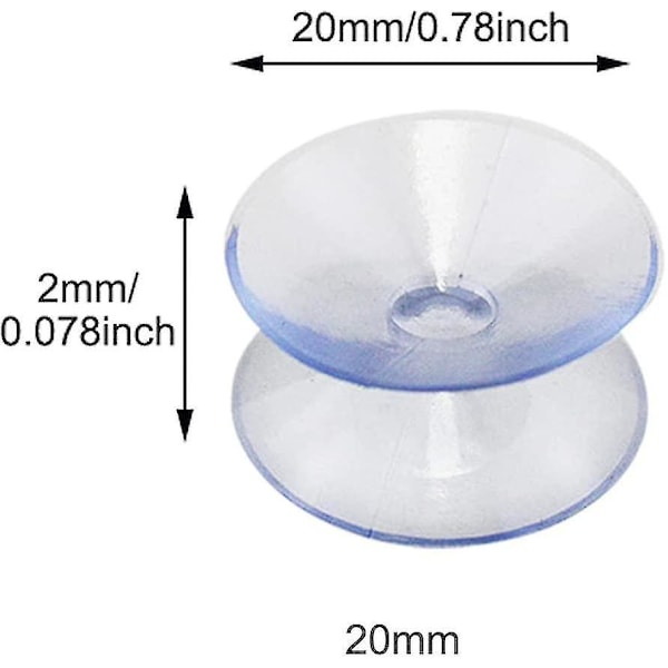10 stk. Dobbeltsidede Sugekopper Skridsikre Dobbeltsidede Sugekopper Transparente Bordafstandsstykker til Glasplader 30MM