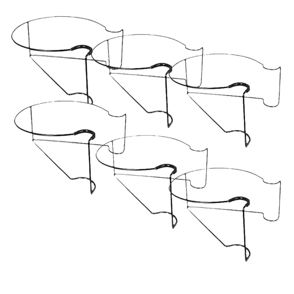 Flytende hage rekkverk planterhylle, 2024Ny rekkverk potted, rekkverk flytende blomsterpotte stativ, rekkverk planter kurv for blomsterelskere 6pcs