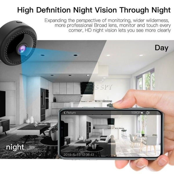Minikamera 1080P HD Wifi Video CCTV IP Cam Remote Night Vision Motion Sensor