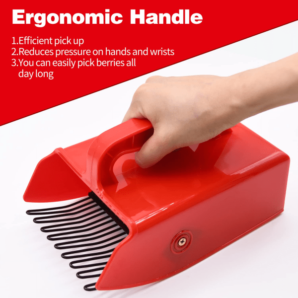 Effektivt bærhøstsett: blåbærskje med ergonomisk håndtak, perfekt for tyttebær og hucklebær - pakke med 1/2/4 2pcs