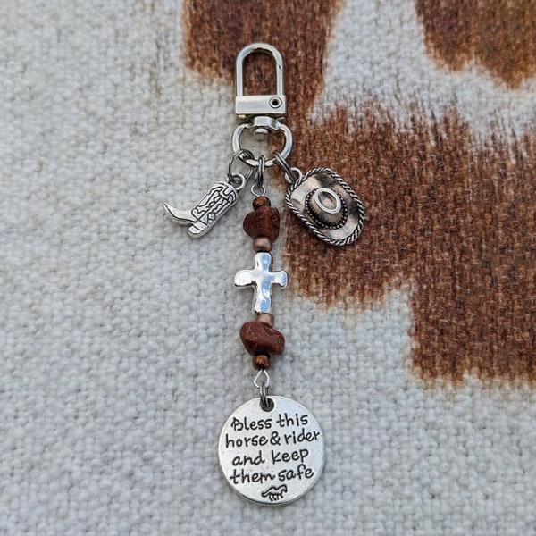 Hestelover's tøjle Charm Clip - Stilfuldt ornament til rideentusiaster F