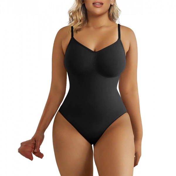 Bodysuit for kvinner Magekontroll Shapewear Seamless Sculpting Thong Body Shaper Tank Top black XXL