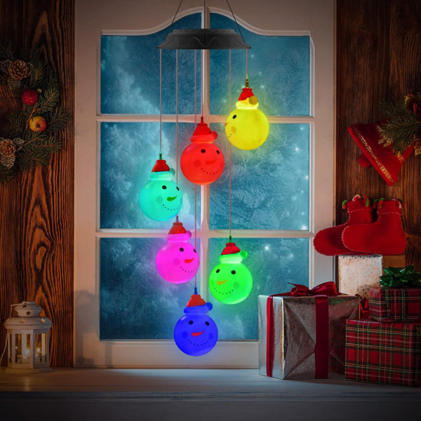 Jul solvindspel, julvindspel utomhus, färgskiftande LED