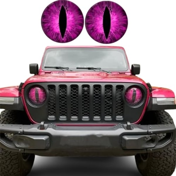 Ett par Beast Eyes strålkastardekaler - Roliga 3D stereodekaler för lastbil och kaross - Iögonfallande stötfångardekoration - Perfekt för svenska shoppare a5