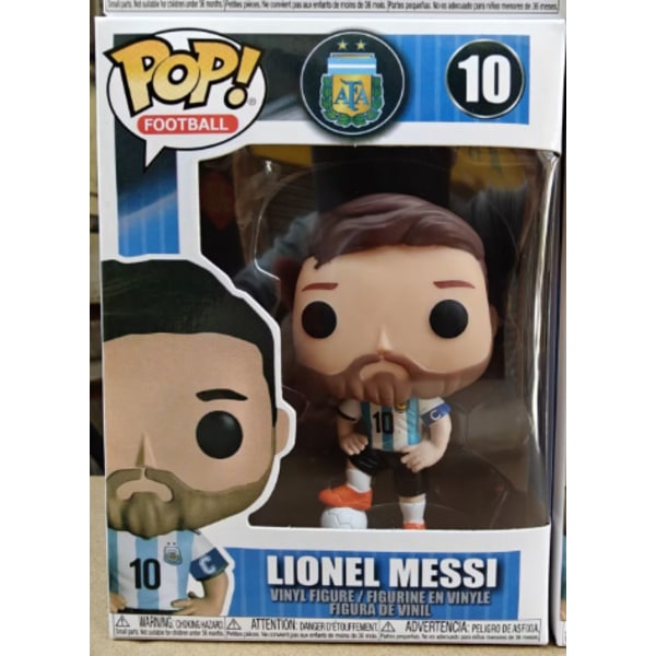 Funko Pop Fotbollsstjärnor Lionel Messi #10 Dekoration Ornament Action Figur Collection Modellleksak för barn Födelsedagsleksakpresent 10