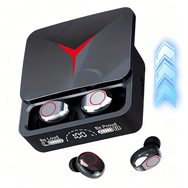 Trådlösa hörlurar, Bluetooth 5.3, högupplöst stereo brusreducerande hörlurar, cover case, Ipx7 vattentät