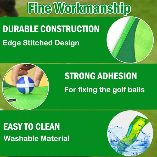 Golf træningsmåtter, golf putting måtter, golf chipping spil måtter, hjem indendørs og udendørs golf spil måtter, voksne og børn golf spil træningsmåtter F