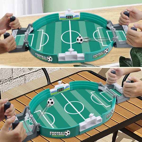 Fotbollsbord interaktivt spel, Mini Double Battle Tabletop Pinball Fotbollsspel med 6st Mini Soccer Ball för julfestspel
