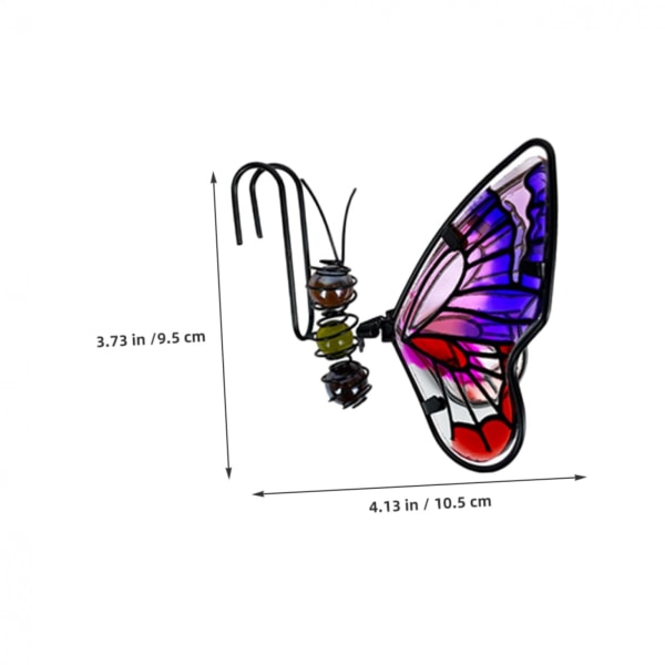 Krokar för fjärilsblomkrukor: Set med 3 blomkrukor för fjärilsfigurer, roliga glasjärn Mini fjärilshänge Blomkrukadekoration Boxed Yellow Butterfly