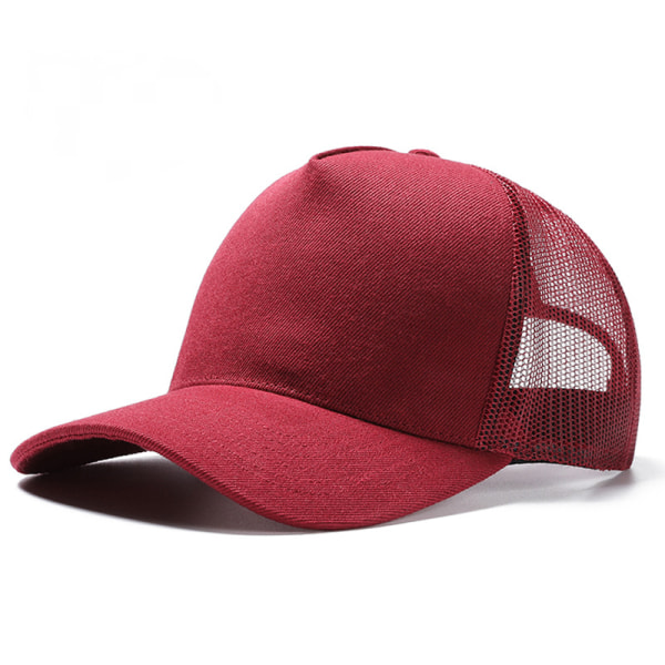 Verdens bedste Trucker Hat Blank - 109 tilgængelige farver - Engros og bulk Klassisk High Crown Mesh Trucker Hat red