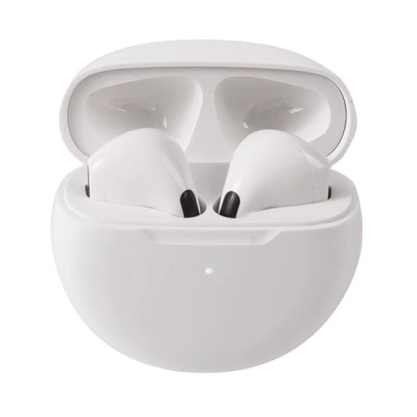 Trådløst Bluetooth-hodesett Touch in-ear stereostøyreduksjon med mikrofon, sportsvanntett stereohodesett White