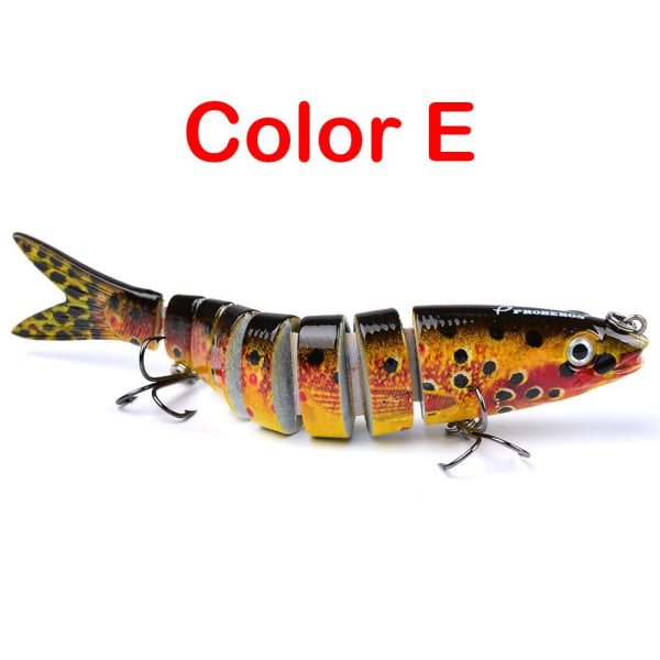 Fiskelokke Multi-Joint Fish Fishing Kit Langsomt synkende Realistisk svømmelokke Ferskvands- og saltvands Crankbait til bas ørred Bas lokke 8