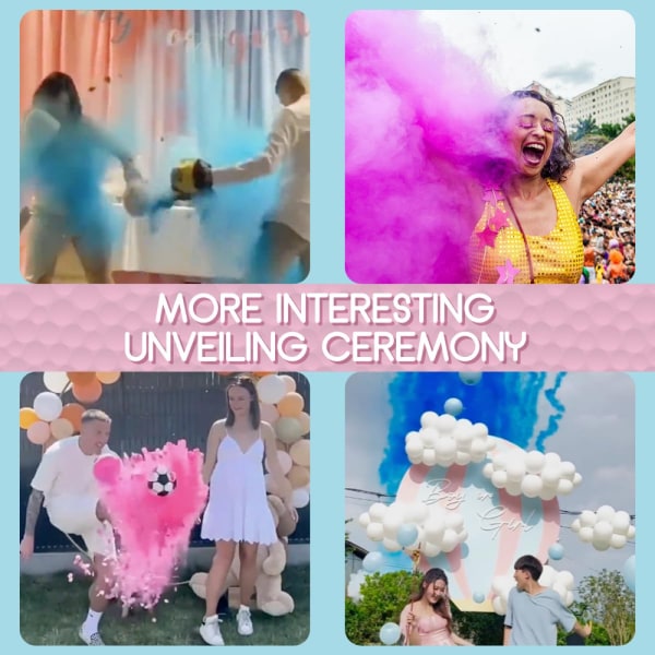 Køn afslørende eksploderende golfbolde - Pink og blå sæt til en dreng eller pige køn afslørende fest E